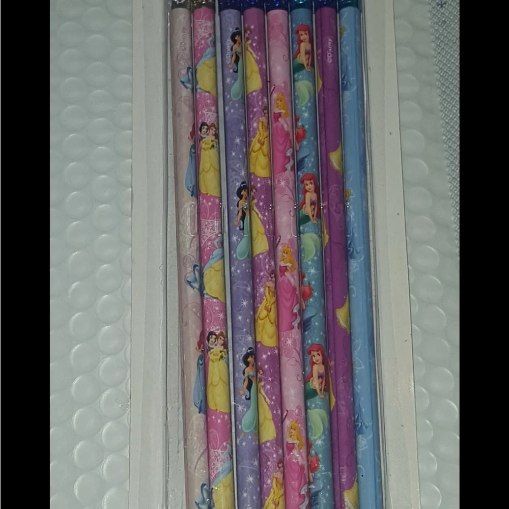 16pc=2pks of 8pc Disney princesses Pencils Now lt#sch1 2006 Vintage